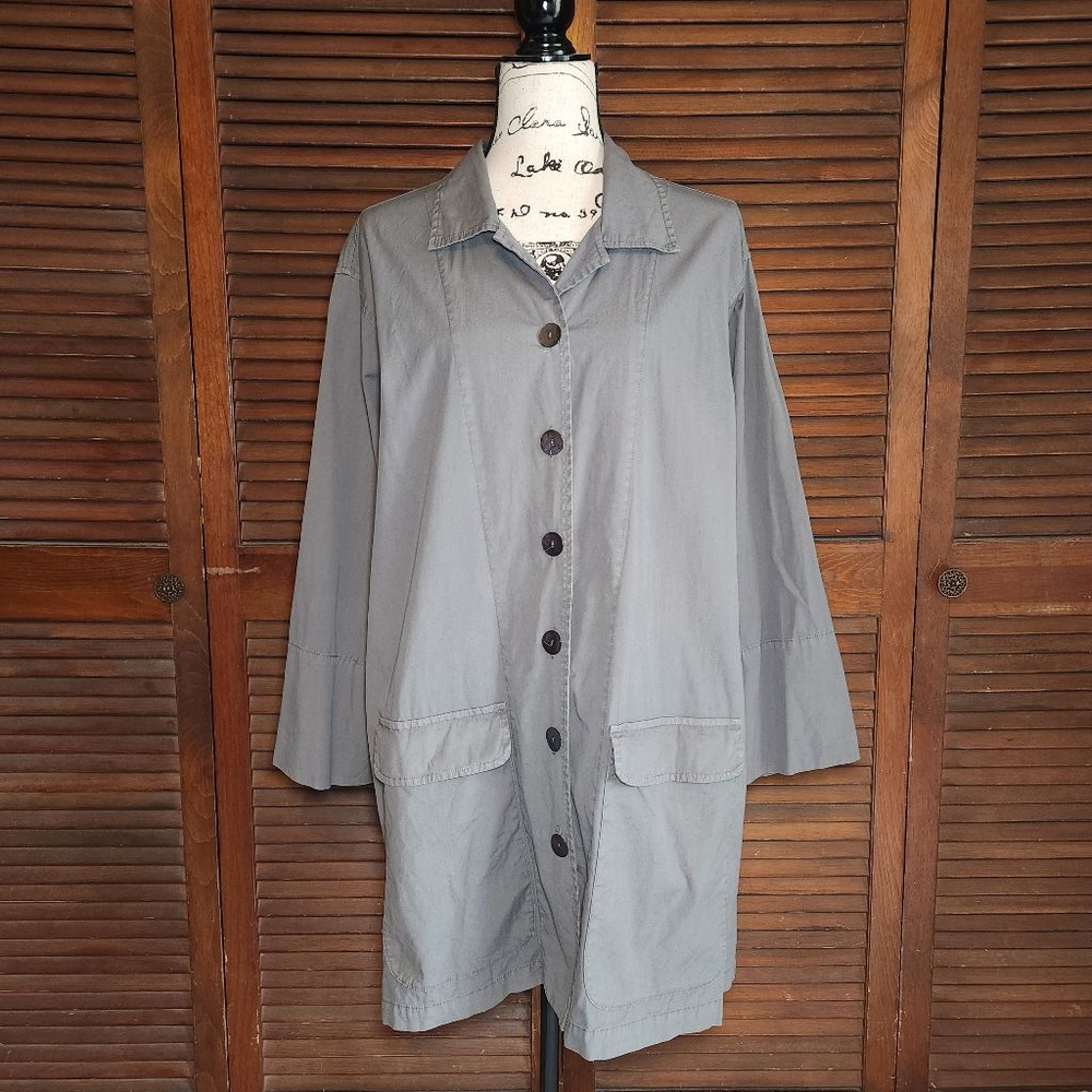 Eleven Stitch Design Button Down Oversize Shirt Dress